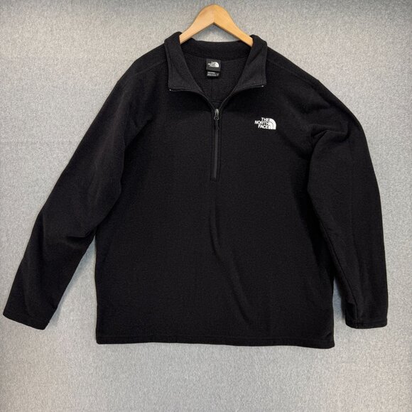 The North Face Mens XXL Black Fleece Pullover 1/4 Zip Warm Casual‎ Outdoor Layer - Picture 1 of 8